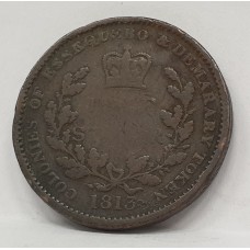 GREAT BRITAIN UK 1813 . ONE 1 STIVER . KING GOERGE III